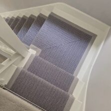 Felton Border - Blueberry stair runner by Off The Loom