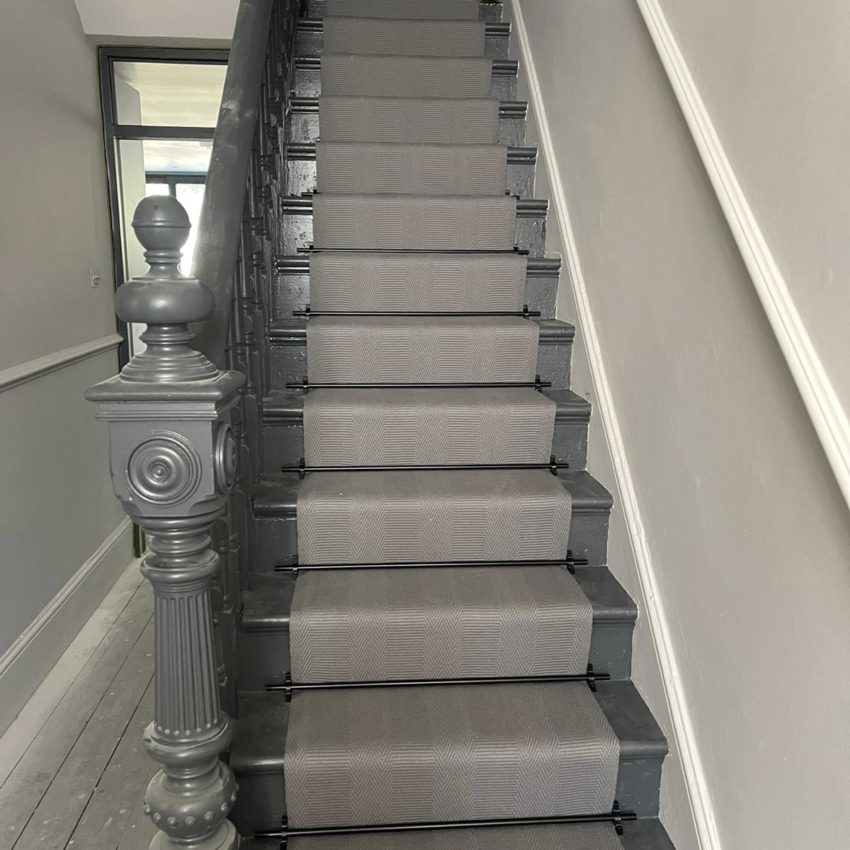 Morden - Dolphin Grey stair runner by Off The Loom
