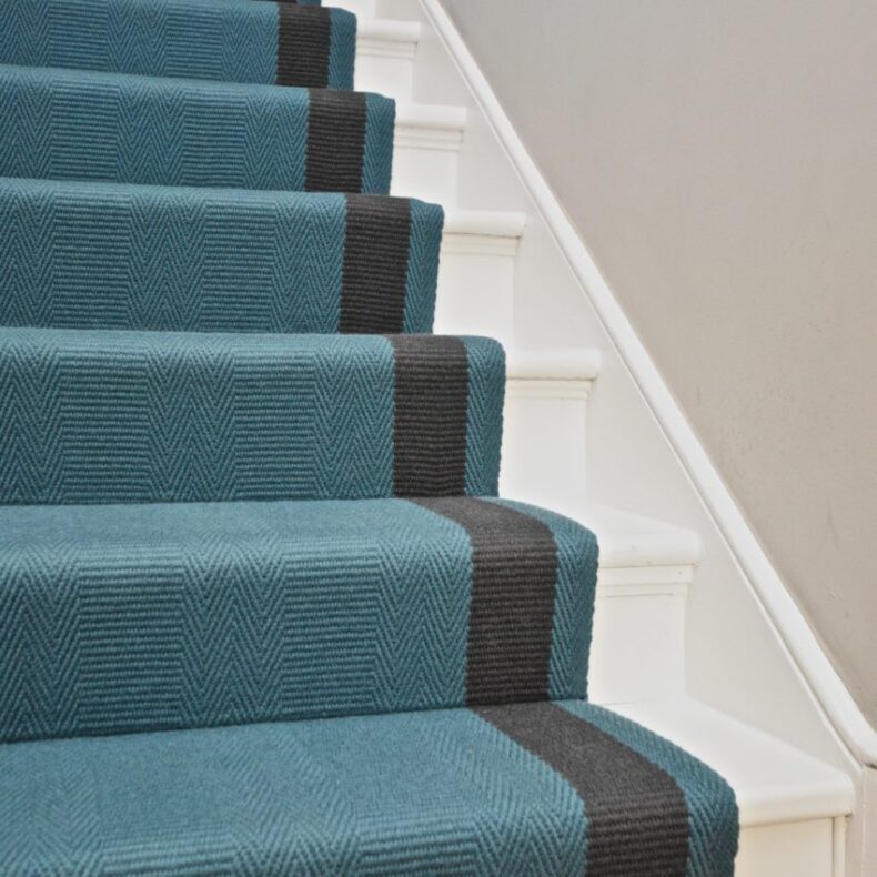 Ashington - French Blue stair runner by Off The Loom