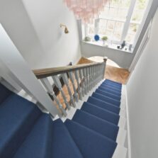 Morden - Navy Blue stair runner by Off The Loom