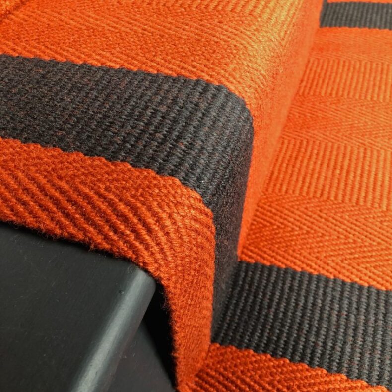 Ashington - Tangerine Orange stair runner by Off The Loom