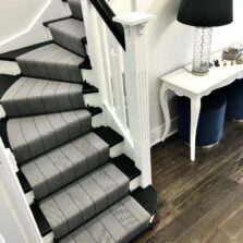 Hadston - Cooper Grey stair runner by Off The Loom