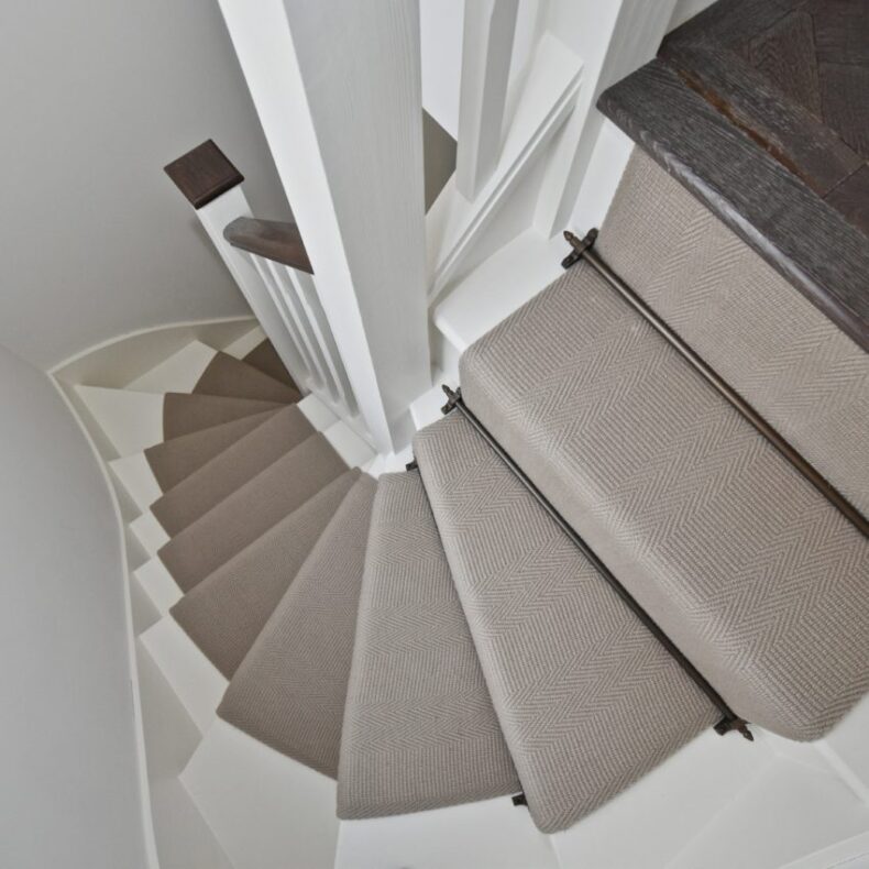 Morden - Sand Beige stair runner by Off The Loom