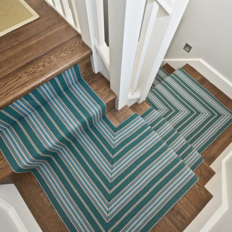 Lintzford - Viridian stair runner by Off The Loom