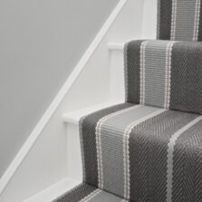Broomley - Battle Grey stair runner by Off The Loom
