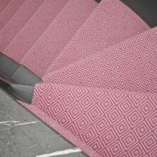 Rothbury - Pink Bloom stair runner by Off The Loom