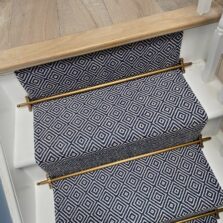 Rothbury - Denim Blue stair runner by Off The Loom