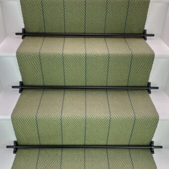 Hadston - Olive Green stair runner by Off The Loom