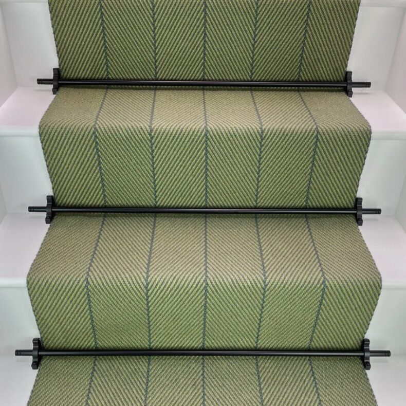 Hadston - Olive Green stair runner by Off The Loom