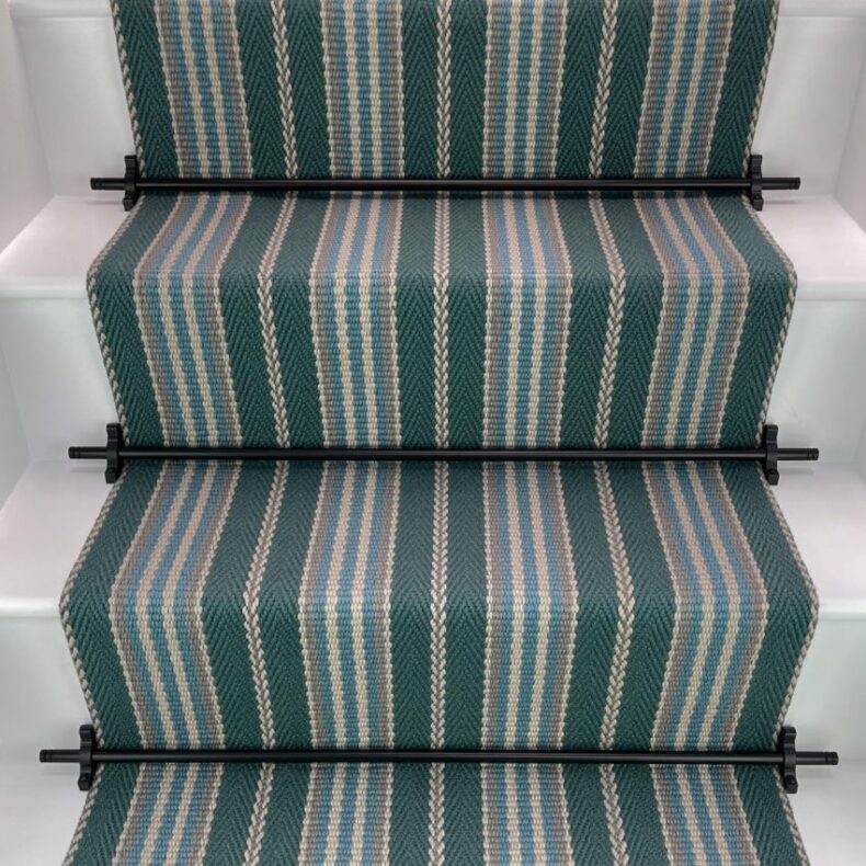 Lintzford - Viridian stair runner by Off The Loom