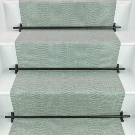 Morden - Fennel Green stair runner by Off The Loom