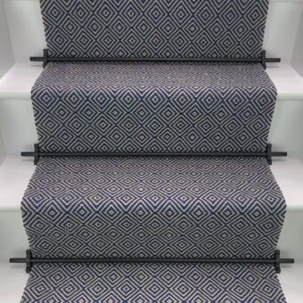Rothbury - Denim Blue stair runner by Off The Loom