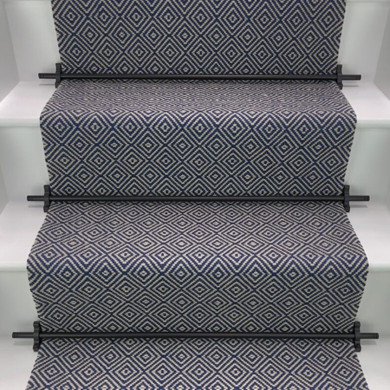 Rothbury - Denim Blue stair runner by Off The Loom