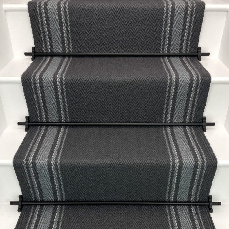 Gainford - Urban Grey stair runner by Off The Loom