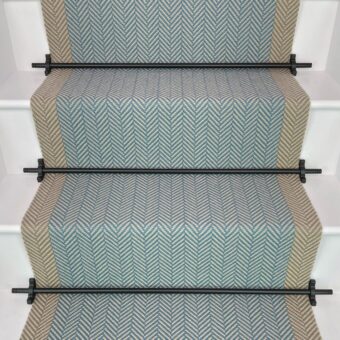 Felton Border - Marlin Blue stair runner by Off The Loom
