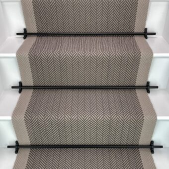 Felton Border - Warm Stone stair runner by Off The Loom