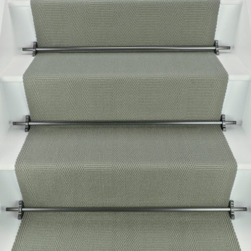 Morden - Sage Green stair runner by Off The Loom