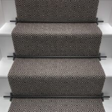 Rothbury - Black stair runner by Off The Loom