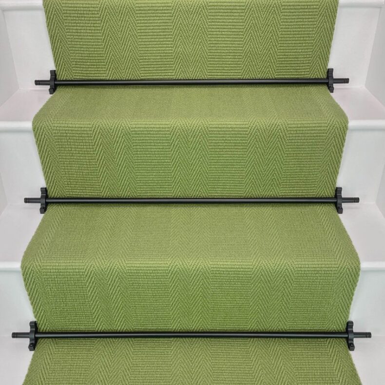 Morden - Lounge Green stair runner by Off The Loom