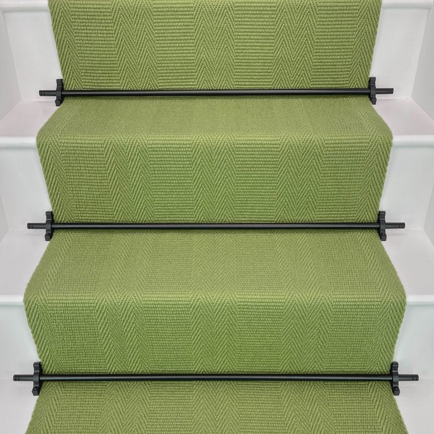 Morden - Lounge Green stair runner by Off The Loom