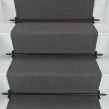 Morden - Gunmetal Grey stair runner by Off The Loom