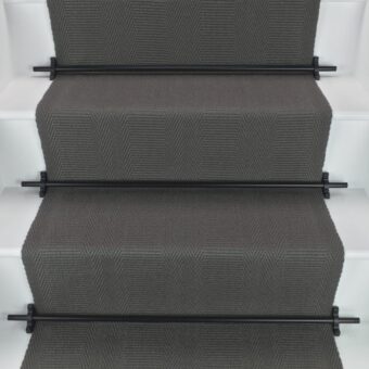 Morden - Gunmetal Grey stair runner by Off The Loom