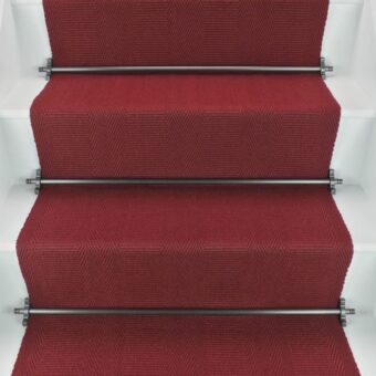 Morden - Raspberry stair runner by Off The Loom