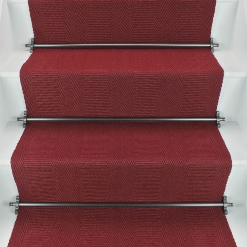 Morden - Raspberry stair runner by Off The Loom