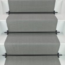 Morden - French Grey stair runner by Off The Loom