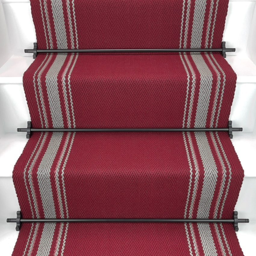 Gainford - Verano Red stair runner by Off The Loom