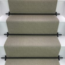 Rothbury - Easy Green stair runner by Off The Loom