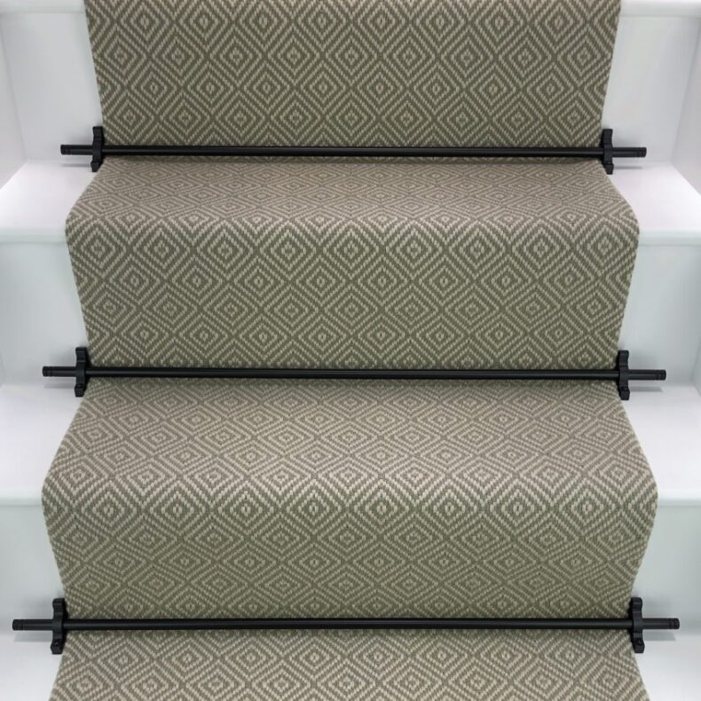 Rothbury - Easy Green stair runner by Off The Loom