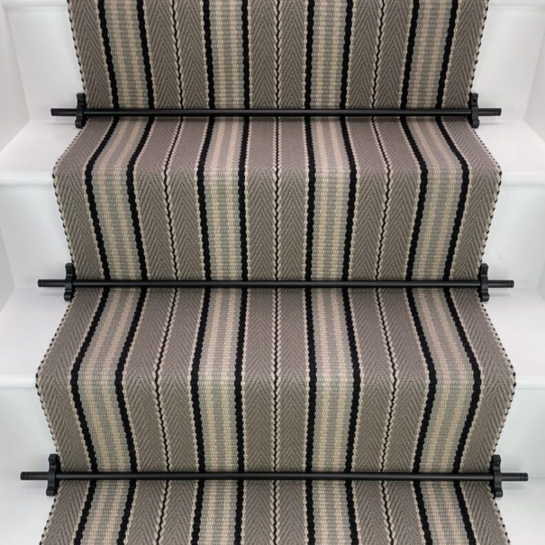 Lintzford - Shale stair runner by Off The Loom