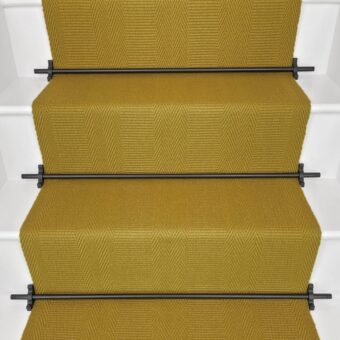Morden - Dijon Yellow stair runner by Off The Loom