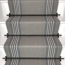 Berwick - Pigeon Grey stair runner by Off The Loom
