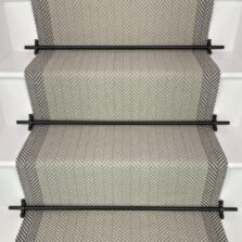 Felton Border - Stately Grey stair runner by Off The Loom