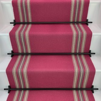 Brampton - Blush Pink stair runner by Off The Loom