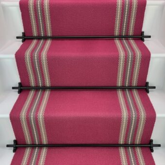 Brampton - Blush Pink stair runner by Off The Loom