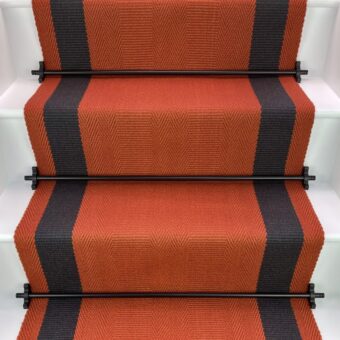 Ashington - Tangerine Orange stair runner by Off The Loom