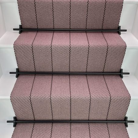Hadston - Mulberry Mauve stair runner by Off The Loom