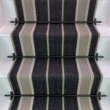 Broomley - Obsidian Black stair runner by Off The Loom