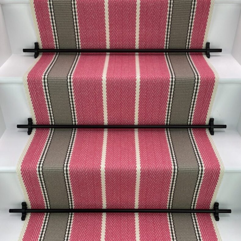 Broomley - Erika Pink stair runner by Off The Loom
