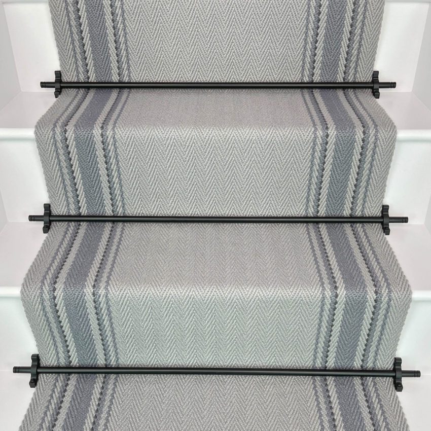 Gainford - Mineral Grey stair runner by Off The Loom