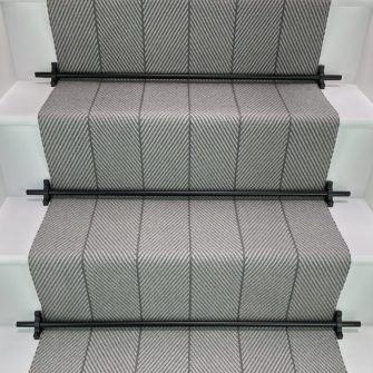 Hadston - Cooper Grey stair runner by Off The Loom