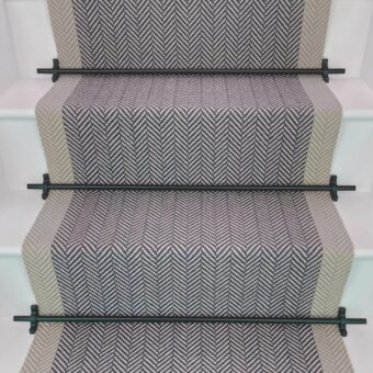 Felton Border - Blueberry stair runner by Off The Loom