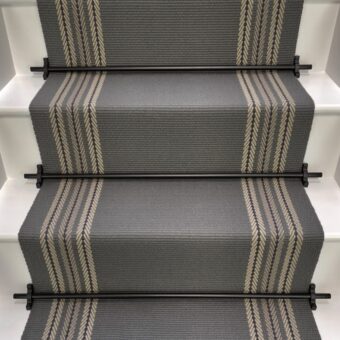 Brampton - Rhino Grey stair runner by Off The Loom