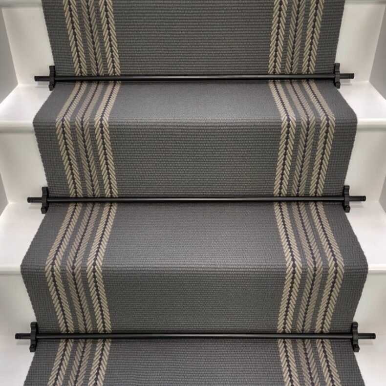 Brampton - Rhino Grey stair runner by Off The Loom