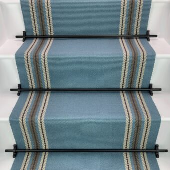 Brampton - Sturbridge Blue stair runner by Off The Loom