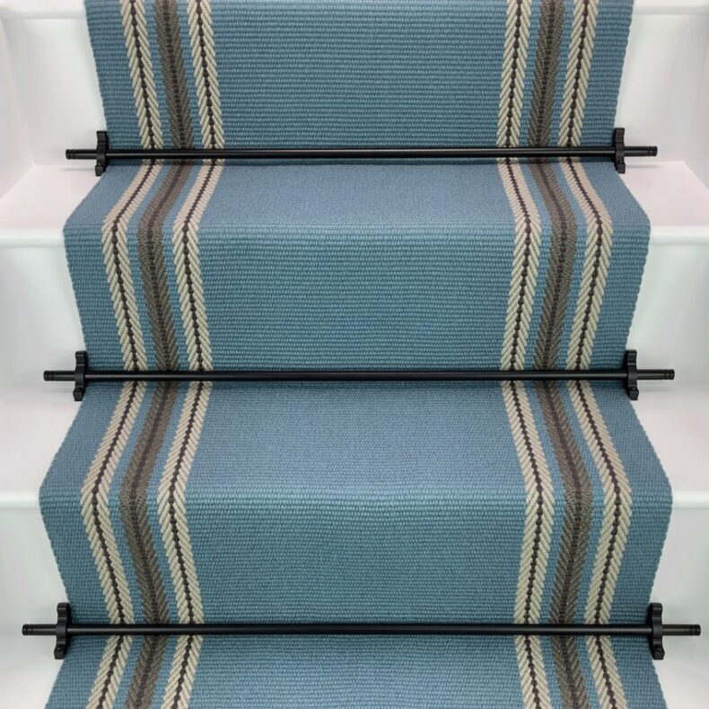 Brampton - Sturbridge Blue stair runner by Off The Loom