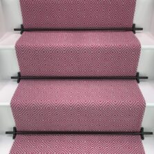 Rothbury - Pink Bloom stair runner by Off The Loom